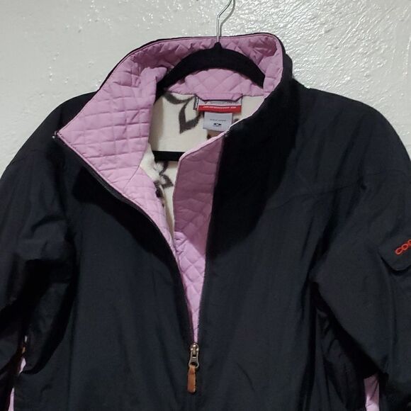 Columbia Vintage Convert Jacket in Black and Lavandar Size M - Picture 2 of 16